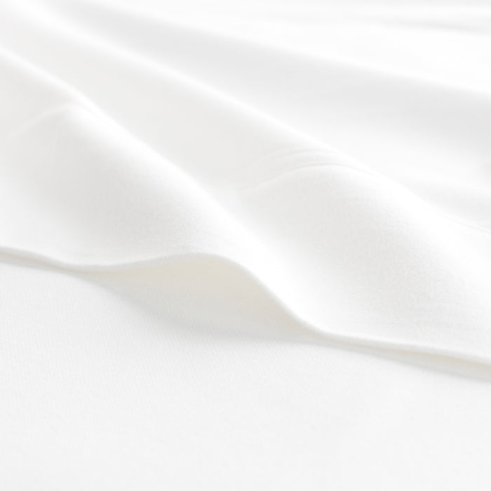 Soft White Flannel Fitted Sheet