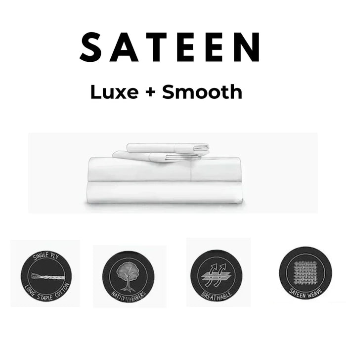 THE MILKY WAY - PURE WHITE 1000  THREAD COUNT BEDDING SET