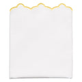 Yellow Scalloped Embroidered Pillowcase Pair